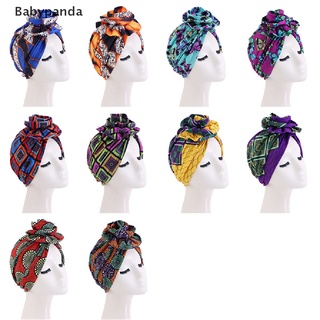 [Babypanda] Muslim Flower Turban Hat Print Stretch Bandana Head Wrap Long Scarf Headwear Cap *On Sale
