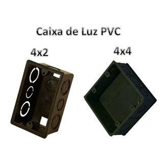 Caixa de Luz PVC 4x2 ou 4x4 Isotex Preta