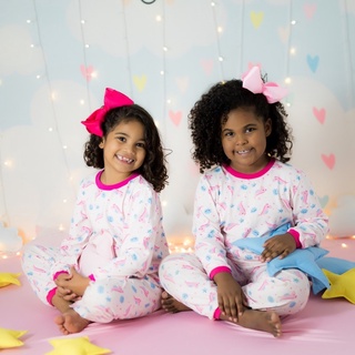 Pijama Infantil manga longa meninas 100% Algodâo atacado 1 ao 8 - PRONTA ENTREGA (1)