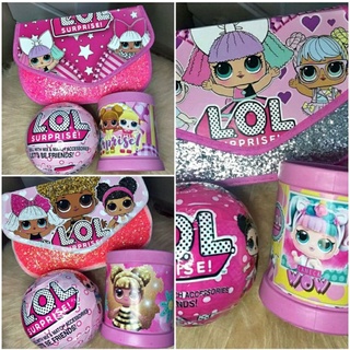 Kit Brinquedo Bolsa Infantil para meninas LOL Surprise Bolsinha Boneca e Copo