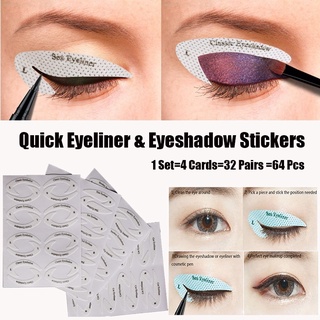 4 Folhas/Set Útil Olho Maquiagem Stencils Adesivos Mulheres Cosméticos De Delineador Rápido 4 Modelos Para Sombra
