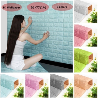 Creative 3D Wallpaper PE Foam DIY Wall Stickers Home Decor Wall Waterproof (1)