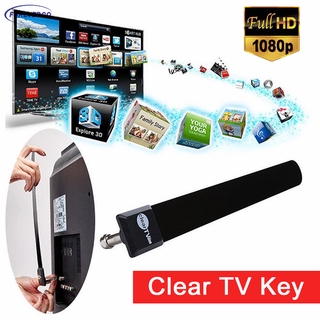 FULL-Mini Clear TV Key HDTV FREE HD TV Digital Indoor Antenna 1080p Ditch Cable (2)