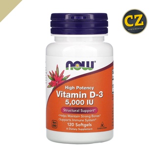 Vitamina D-3 5000 Ui 120 Cápsulas - Now Foods