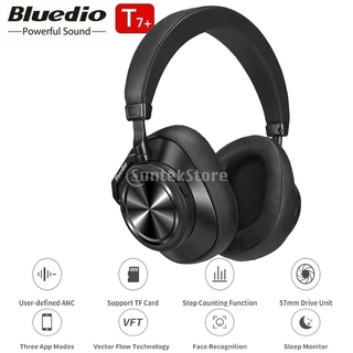 Fones de Ouvido Bluedio T7 Plus ANC Headset Wireless Bluetooth Headphone Active HIFI sound extra bass