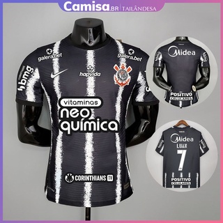 Camisa do Corinthians II 2021 2022 Player Verson de Futebol Versão do Jogador Camisa