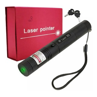 Super Caneta Laser Pointer Verde + Forte 98.000mw Min .30 Km