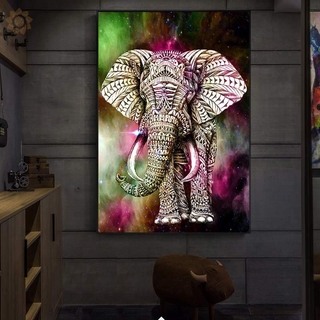 (B) Pintura De Diamante / Mosaico / Elefante / Animal / Cristal / Bordado / Ponto Cruz / Decoração De Casa