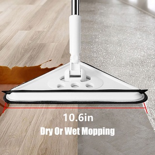 (Enviado em 24 horas)Esfregão Rotating triangle cleaning mop Glass Cleaner Cleaning Dust Mop (5)