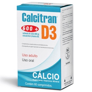 Calcio Calcitran D3 600mg c/60 Comprimidos