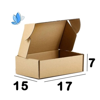 25 Caixas de Papelão 17 x 15 x 7 Montável Correio Sedex Ecommerce (Kit com 25 unidades)