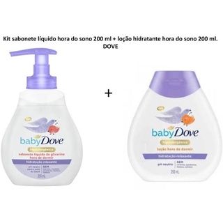 Kit Baby Dove Hidratação Relaxante Hora De Dormi Sabonete Liquido + Loção Hidratante 200 ml cada