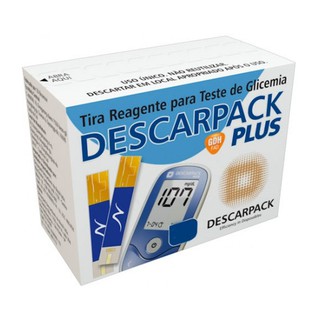 Tiras Descarpack Plus Para Teste De Glicemia Com 50 Unidades