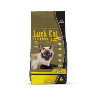 Ração Gatos Castrados barata Premium Luck Cat 10,1kg PROMOÇÃO