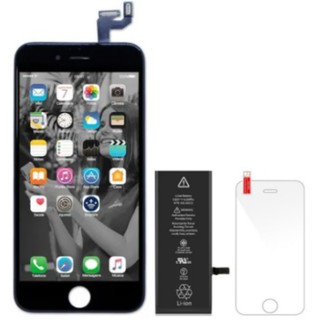 Touch Display Lcd Lcd Tela Para iPhone 6s Preto Branco / + Pelicula / + Bateria
