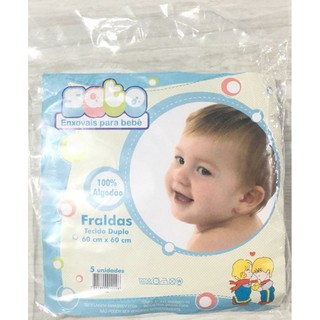 Fralda de Pano Fina para Bebê 60x60 100% algodão com 05 unidades - Carícia (7)