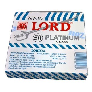 Lâmina Barbear Cartela 50 unidades - New Lord Platinum