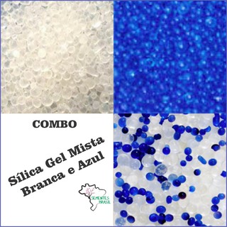 Sílica Gel Mista Azul E Branca desidratante, Desumidificante, absorvedor de umidade a seco - 1 K