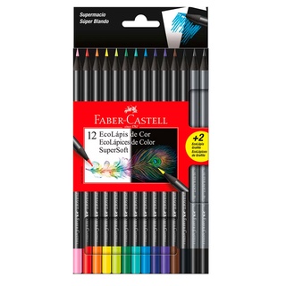 Lápis de cor Super Soft 12 cores 120712SOFT+2 Faber-Castell