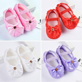 [Babystar] Sapatos Bebê Meninas Flores Rosa Arco