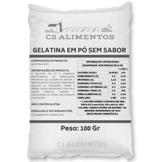 Gelatina em Pó Pronta Entrega Envio Imediato Manutenção da saúde C2 Alimentos (1)