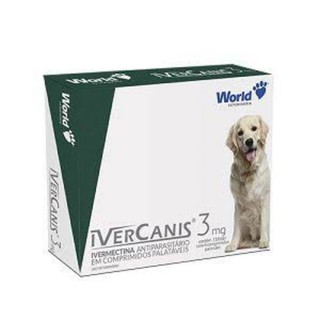 Ivercanis 3mg Combate pulgas, carrapatos e sarnas 4 comprimidos