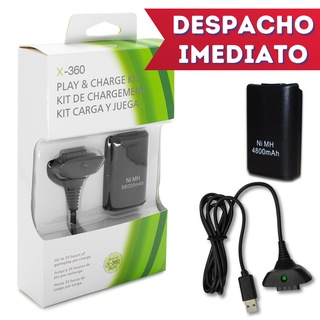 [ORIGINAL] Bateria Recarregável + Cabo Controle Xbox 360 Play and Charge Kit