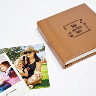 Mini álbum Polaroid - 10x10cm - Acompanha 2 fotos Polaroide Personalizada