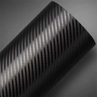 Adesivo Fibra de Carbono 3D Preta Alltak para Envelopamento Automotivo 1m x 60cm