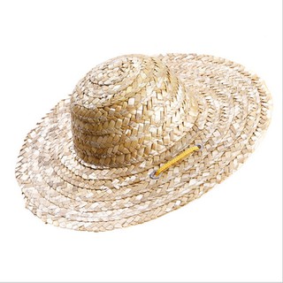 1pcs Pet Sun Hat Handcrafted Straw Woven Adjustable Pets Dog Puppy Caps Classic Solid Farmer Hat Pet Accessories (5)
