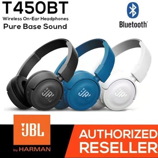Fone Jbl T450Bt De Ouvido Bluetooth Sem Fio Bass Pesados Celular Sem Fio Esportivo / Headset Para Chamas