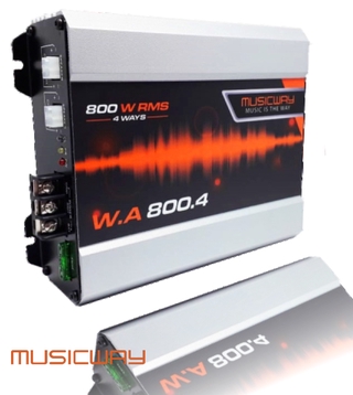 Modulo Amplif Music Way W.A 800.4 800 W RMS 4 Canais