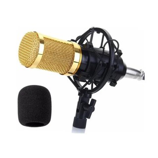 Microfone Bm-800 Andowl/ WVNGR Unidirecional Preto/dourado Pronta entrega