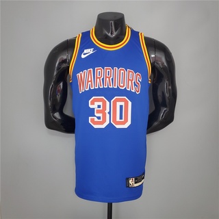Curry # 30 Camisa De Basquete Nba Golden States Warriors 75a Azul Aniversário