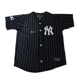 Camisa Baseball New York Yankees Preta Listrada - Torres 25