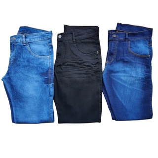 Kit 3 Calças Jeans Masculina Slim Skinny Original Elastano Lycra Atacado
