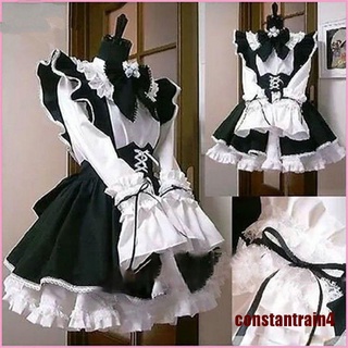 (Cons) Vestido Lolita Feminino Para Empregada Doméstica Anime/Fantasia/Cosplay COD