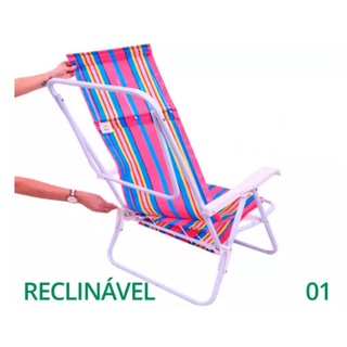 Forro Refil Capa Cadeira de Praia (Cadeira reclinável - de deitar) Verao Piscina Sol Lar e Lazer Diversas estampas