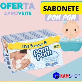 Kit Sabonete Infantil PomPom Hidratante c/ 5 unidades 80g
