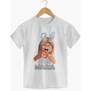 Camiseta roblox menina coelho nome desejado