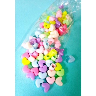 Miçanga Corações Coloridos Candy Colors - 70 unidades - Strap / Bijuteria / Artesanato (3)