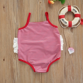 Crianças Swimwear Meninas Bonito Moda Maiô Bebê Sling Biquíni 3D Listras Flamingo Verão Do Beachwear (5)