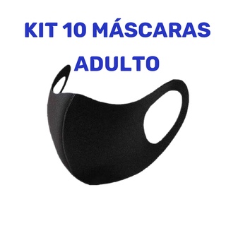 Kit 10 Máscaras Proteção Ninja Lavável Neoprene Adulto