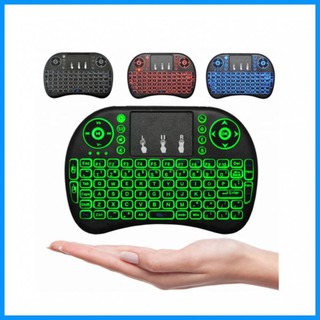 Mini Teclado com Touch Pad Wireless 2.4ghz 3 Cores Led - Ideal Tv Box, Smart Tv, PS3 - NF