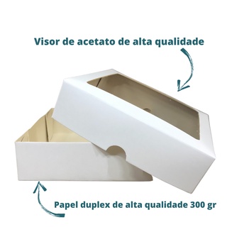 Caixas com visor Branca 15x15x4 com 20 unidades (2)