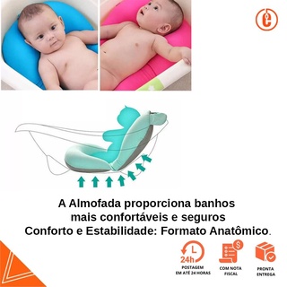 Almofada Flutuante para Banho Bebê de Banheira Bóia Suporte - Azul (3)