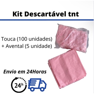 Kit Descartável / Touca + Avental g40 (100 unidades + 5 unidades)