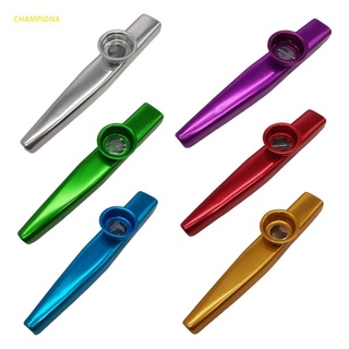 CHAMP Multicolor Metal Kazoos Musical Instruments Flutes With Kazoo Flute Diaphragms