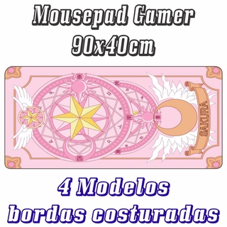 mouse pad sakura card captor - mouse pad anime sakura card captor modelo grande rosa (1)