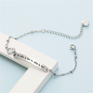 Pulseira Da Amizade Presente "Not Sisters By Blood But Sisters By Heart" - In Id (6)